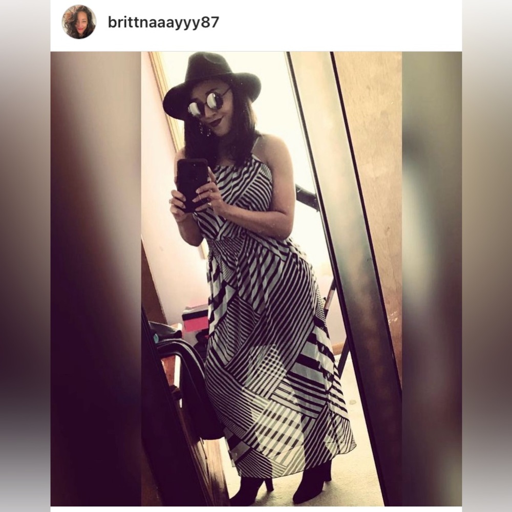 Black/White Maxi Dress